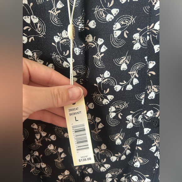 Max Studio (Nordstrom) Crepe Short-Sleeve Floral Jumpsuit - NWT - Picture 3 of 6